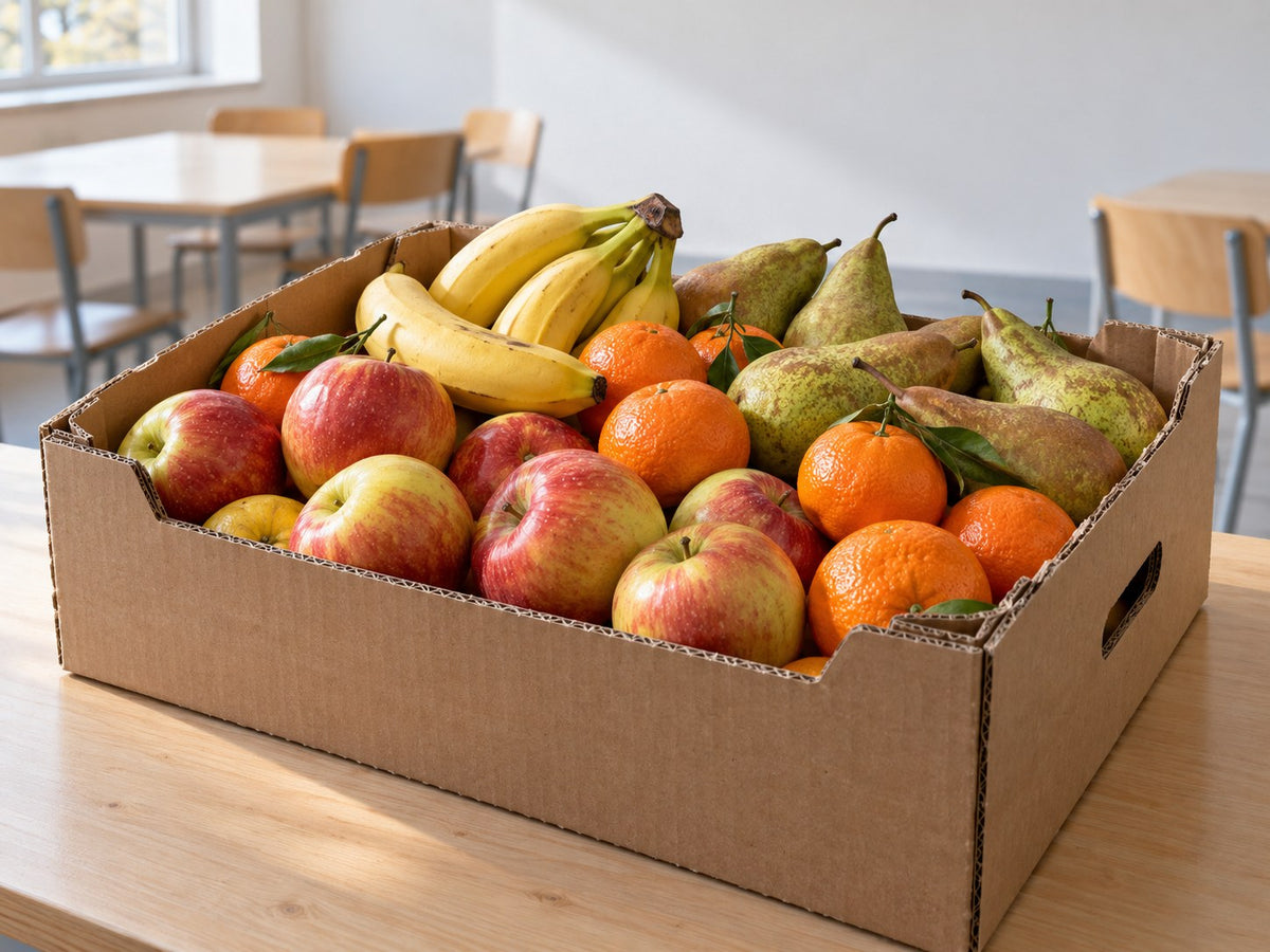 Frisches Obst für die gemeinsame Pause in Schule und Kita.